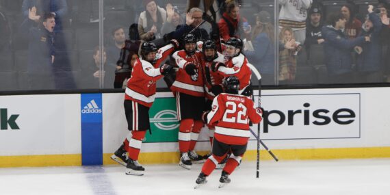 Northeastern Routs Clarkson Behind Another Aston-Reese Hat Trick